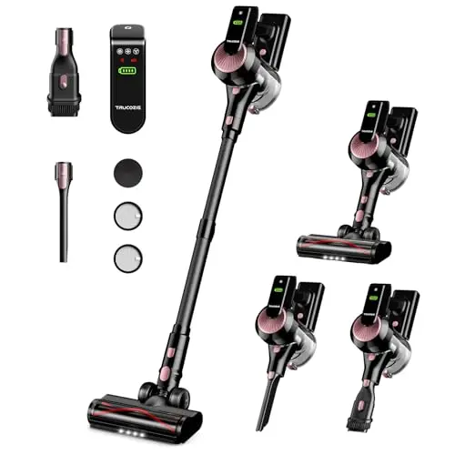 Trucozie cordless stick vacuum cleaner in black