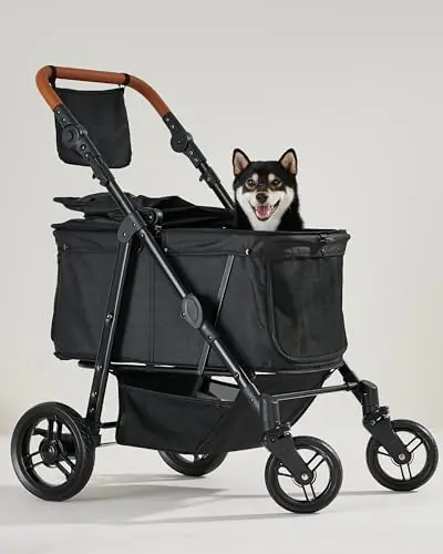 Zoosky all-terrain dog stroller with adjustable canopy for medium dogs