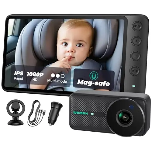 WEMOH magnetic baby car camera with detachable magnetic display