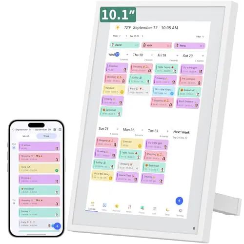 Livingpai digital calendar with touchscreen interface