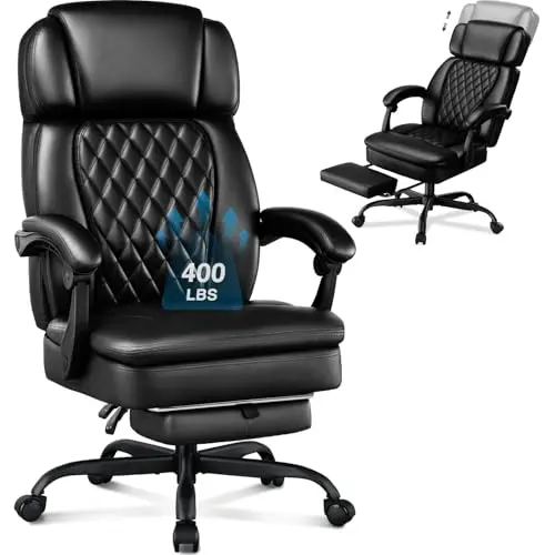 WAILOR executive office chair with footrest for heavy people