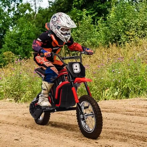 PtioHavn electric dirt bike for kids ages 8-12 with realistic design