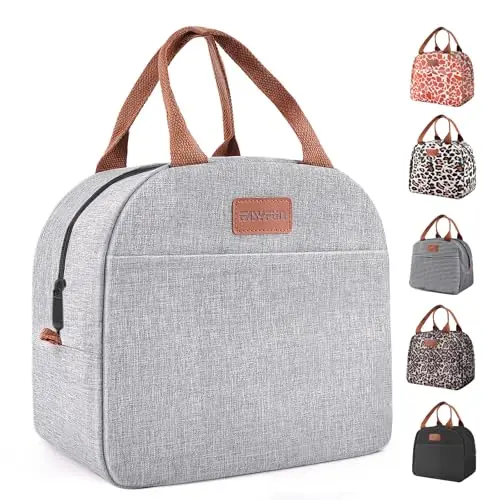 EASYFUN insulated lunch bag in gray color