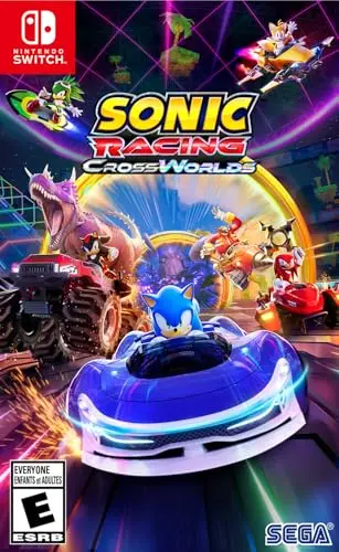 Sonic Racing CrossWorlds game cover showing Sonic characters racing
