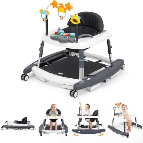 Wolfcode baby walker with music box and adjustable heights