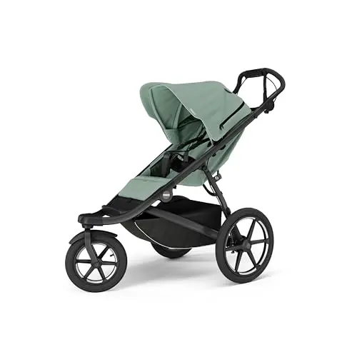 Thule Urban Glide 3 all-terrain stroller in Black with air-filled tires and hand brake