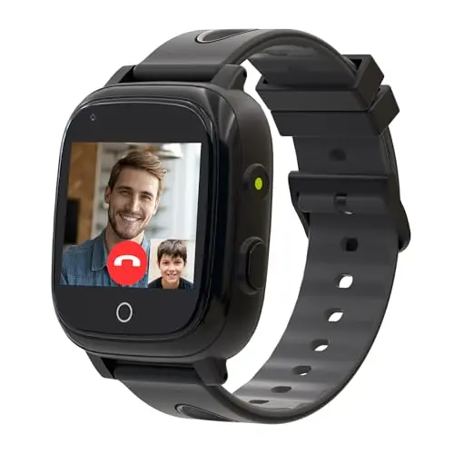 Toloso kids smartwatch with rectangular display and silicone strap