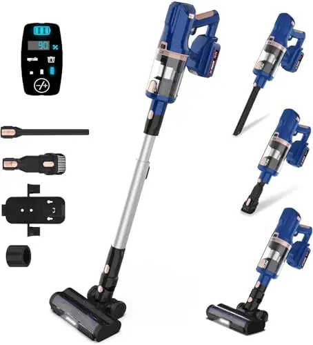 Generic cordless stick vacuum with touch screen display