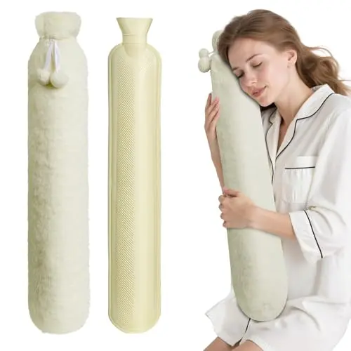 URBZUE rubber hot water bottle with soft fleece cover