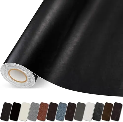 Lifenion self-adhesive leather repair patch applied to car seat