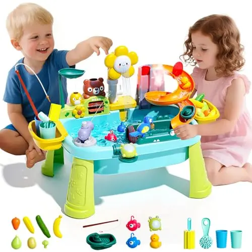ArkChroms sand and water table with electric water pump and role-play accessories