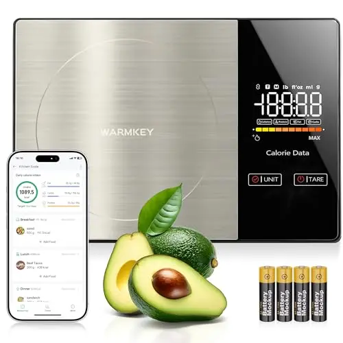 WARMKEY smart nutrition food scale with LED display and app connectivity