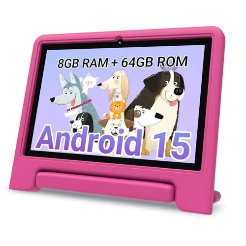 CFVOCUY 2025 kids tablet with EVA protective case and eye protection mode