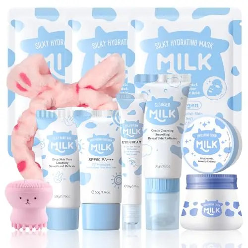 Mauiluxy-HFTZ Milk Skincare Set for girls ages 8-12