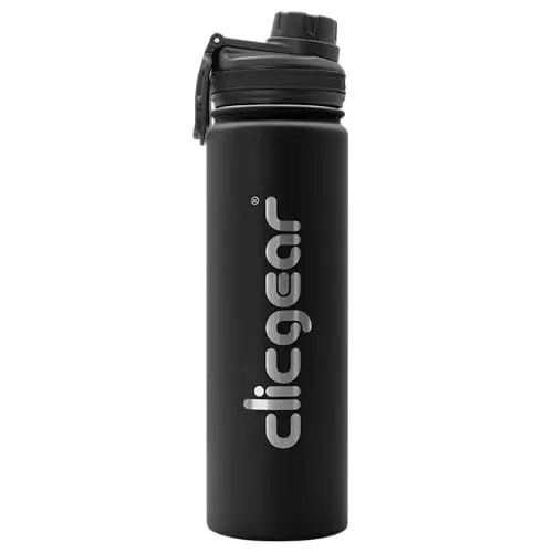 Clicgear insulated stainless steel water bottle designed for golf push carts