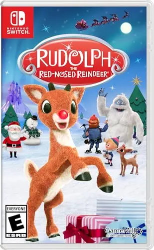 Rudolph The Red-Nosed Reindeer Nintendo Switch game cover featuring Rudolph and friends