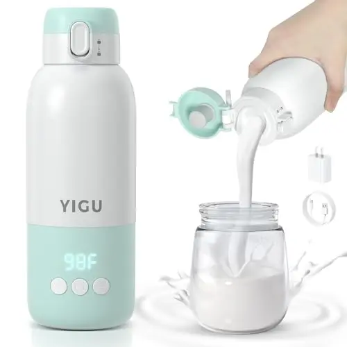 YIGU portable bottle warmer with large battery capacity
