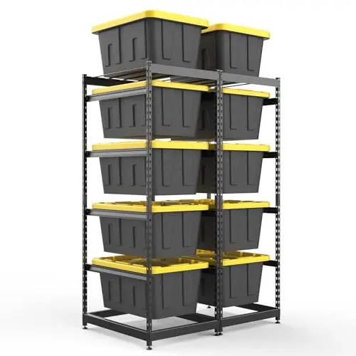 FERO 5-tier tote storage rack for 27-gallon containers