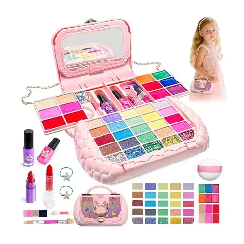 49PCS Girls makeup kit in portable tote bag
