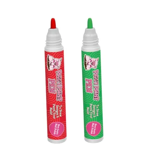 Piggy Paint nail polish pen marker in red and green