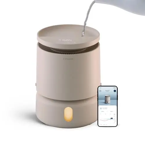 BLUEAIR DreamWell mist-free humidifier with aroma stone and mood lighting