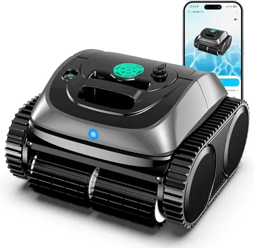WYBOT robotic pool cleaner in deep grey color