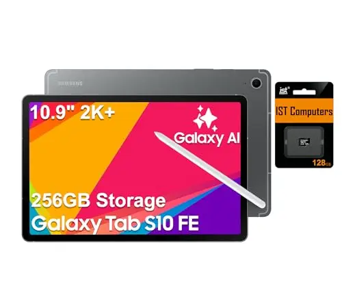 Samsung Galaxy Tab S10 FE tablet with S-Pen and AI features for digital planning